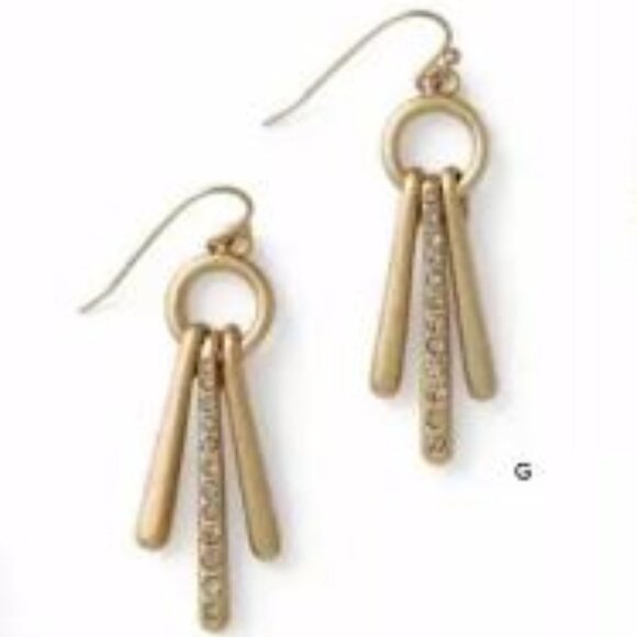 NEW Lia Sophia "Sun Beams" Cut Crystal earrings - Picture 4 of 4